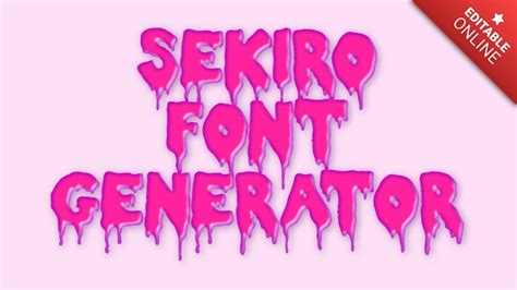 Sekiro Font Generator Líquido Rosa Gerador de efeitos de texto