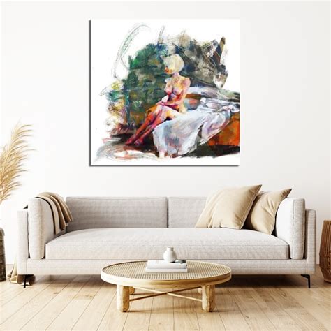 Peinture Femme Blonde Nue Au Bord De Son Lit Peintures Sur Toile