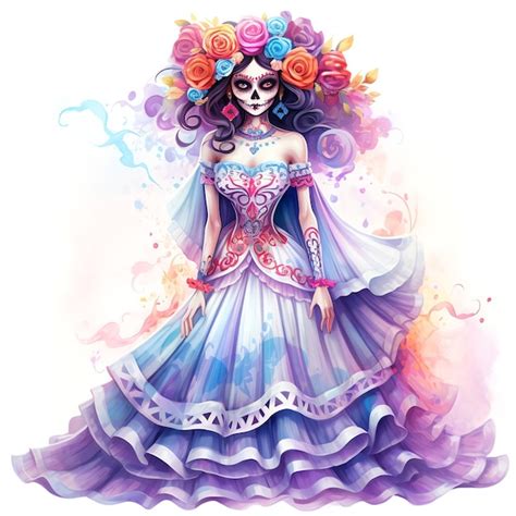 Catrina Cuerpo Completo Dia De Muertos Mexicano Dia De Los Muertos