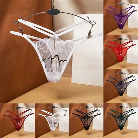 Mutandine Pizzo Perizoma Donna Slip Sexy Lingerie Intimo Vino Rosso Eur Picclick It