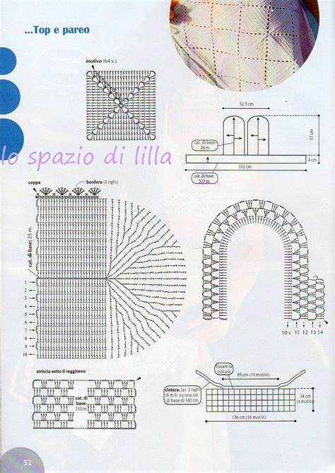 Lo Spazio Di Lilla Bikini Top Pareo All Uncinetto Crocheted Bikini Tops And Beachrobe