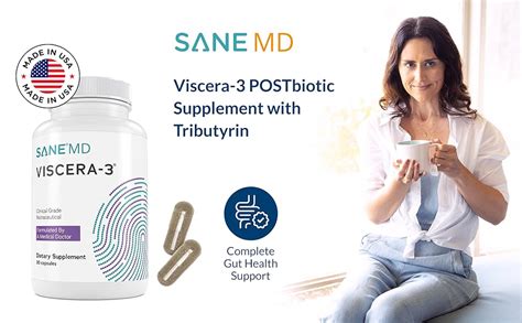 Amazon SANE MD Viscera 3 Postbiotics With Tributyrin Sodium