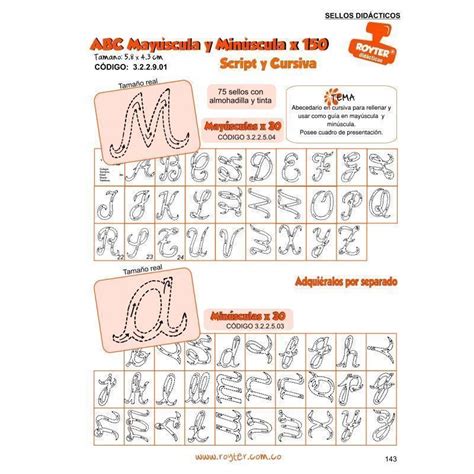 SELLOS DIDAC ABC MAY Y MIN EN SCRIPT Y CURSIVA X 150 Didacticas Royter