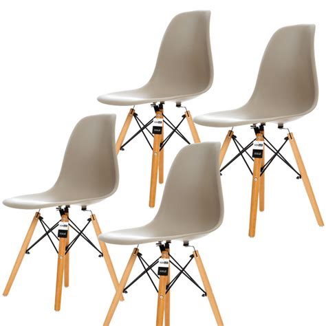 Conjunto Cadeiras Charles Eames Eiffel Nude Kzabela Leroy Merlin