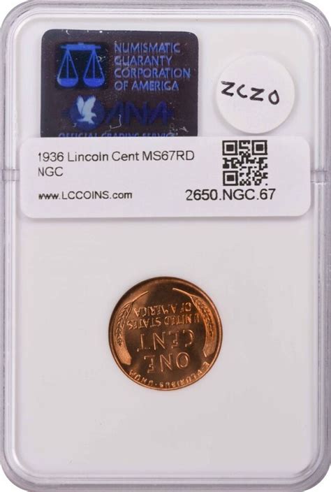 1936 Lincoln Cent MS67RD NGC EBay