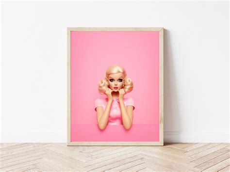 Hot Pink Decor Girly Wall Art Preppy Room Decor Glam Decor Etsy