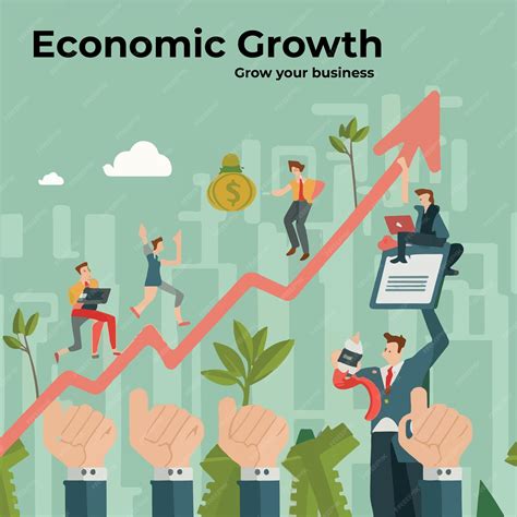 Economic growth poster template high quality financial and banking