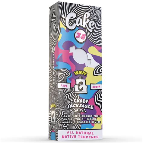 Buy Premium Cake Wavy Live Resin Disposable 3g D8 Gas