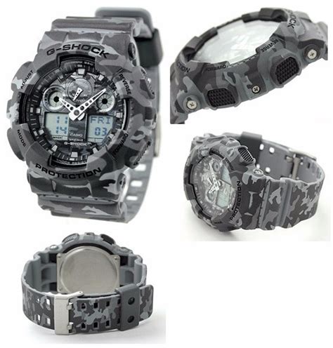 Relógio Casio G shock Ga 100 Cm 8a Camuflado 5 Alarmes 200m R 699 99