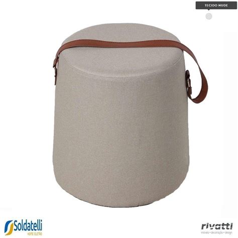 Puff V Nus Tecido Nude Ou Boucle Grafite Al A Em Pu Marrom Rivatti Nude Camicado