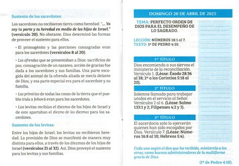 Domingo 20 De Abril De 2025 - DOMINGO 20 DE ABRIL DE 2025. “PERFECTO ORDEN DE DIOS PARA EL DESEMPEÑO ...