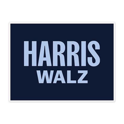 Harris Walz Blue Yard Sign