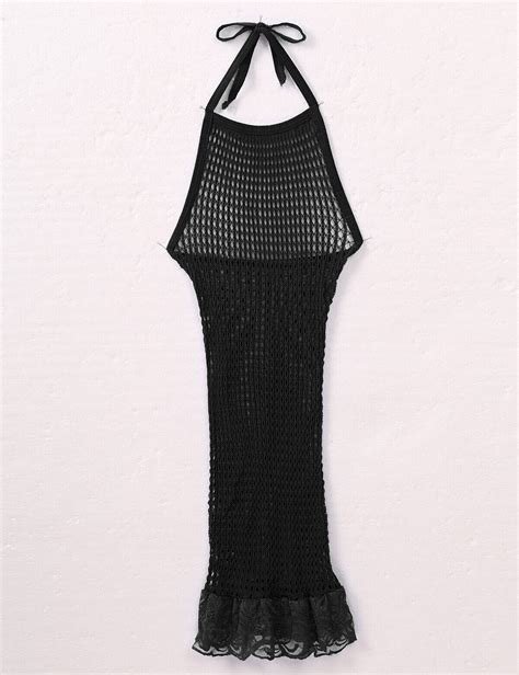 Damen Sexy Mini Kleid durchsichtig Bodystockings Netzkleid Reizwäsche