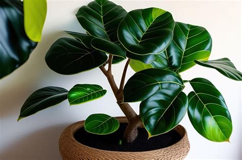 Planta Rara Con Hojas Variegadas De Higuera Fiddleleaf Ficus Lyrata El