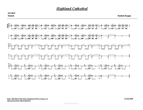 Bagpipe Drum Scores For Highland Cathedral