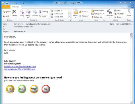Outlook Email Survey Template Williamson