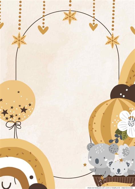 Hot Air Balloon Adventure Birthday Invitation Templates