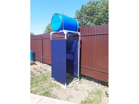 Душ Садовый, каркас, бочка (220л) с ТЭНом, обтяжка [ФМ433]