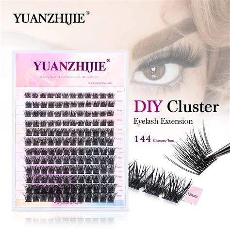 DIY Clusters Eyelash Extension MASSCAKU 144 Russian Natural Segmented