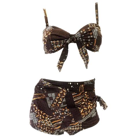 Sea Bs Indonesian Cotton Batik Bikini Late S For Sale At Stdibs Bikini Batik Bikini