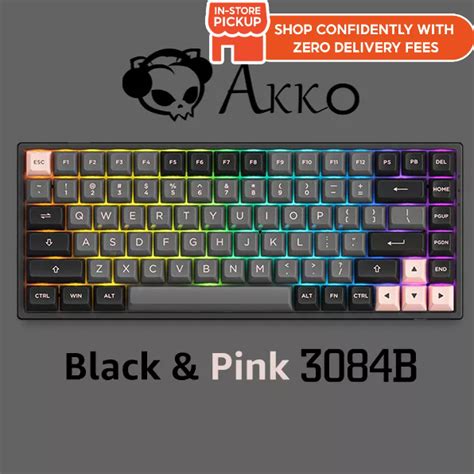 Akko B Plus Black Pink Fully Assembled Multi Mode Wireless Hot Swap Keyboard