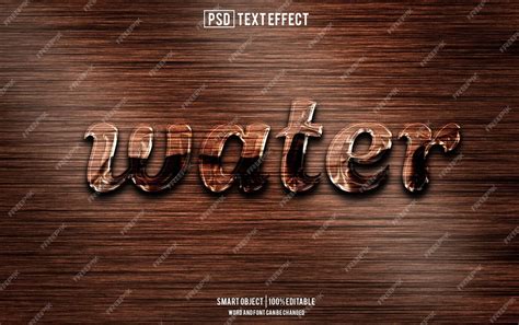 Premium Psd Water Text Effect Font Editable Typography 3d Text Psd