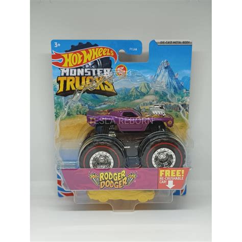 Jual Hot Wheels Monster Trucks Rodger Dodger Ungu Purple TH Treasure Hunt T Hunt Shopee
