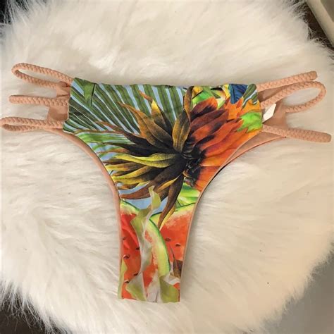 Rare Print Nude Sl Bikini Bottom Gem