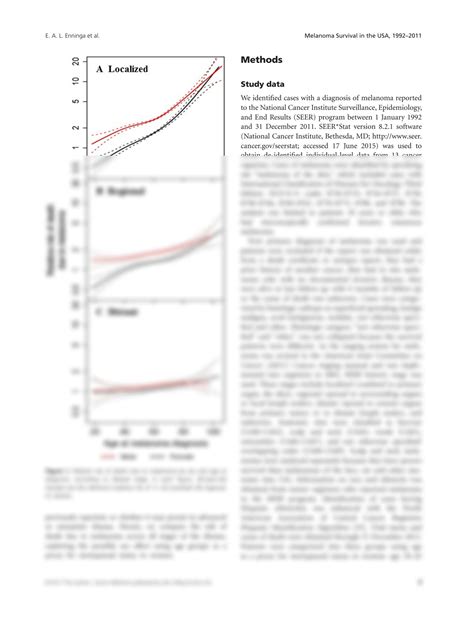 Solution Survival Of Cutaneous Melanoma Based On Sex Age And Stage In The United States 1992