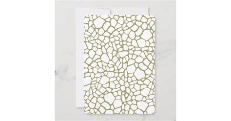 Gold White Giraffe Print Baby Shower Invitation Zazzle