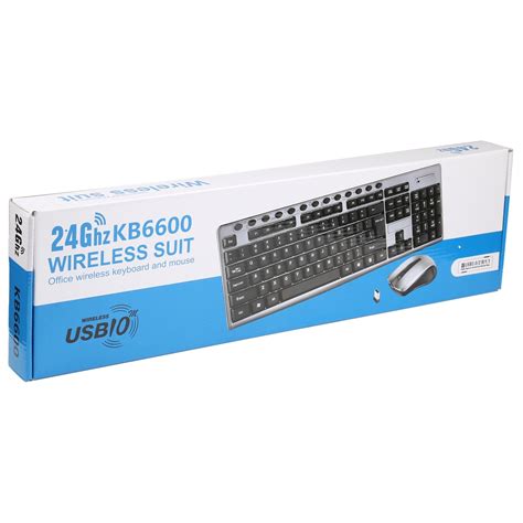 Kb 6600 24ghz Office Waterproof Wireless Keyboard Mouse Set