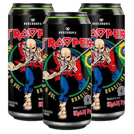 Kit 3 Cerveja Ipa Trooper Iron Maiden Bodebrown Lata 473ml Submarino