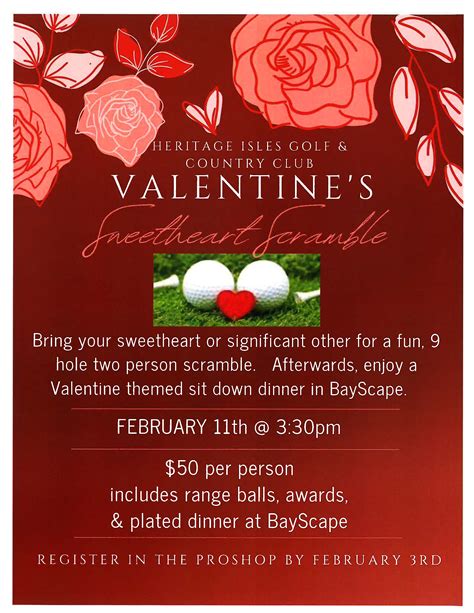 Valentine's Sweetheart Scramble - Heritage Isles Golf and Country Club