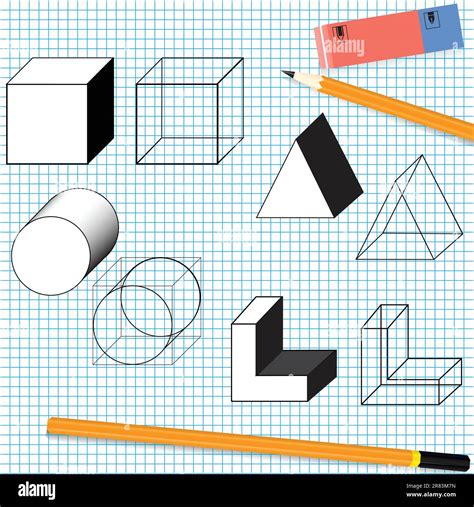 simple drawing objects   pencil  eraser vector illustration