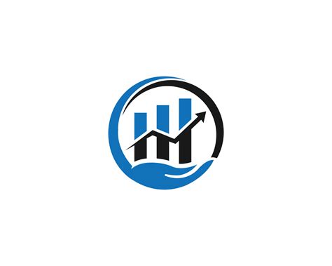 Financial Logo Creative Market Growth Business Arrow With Hand Symbol