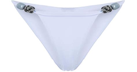 Christopher Esber Crystal Fracture Bikini Bottoms In White Lyst UK