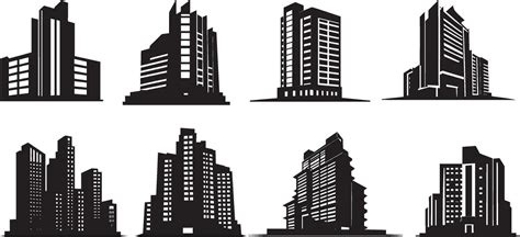 city building vector silhouette 35355938 Vector Art at Vecteezy