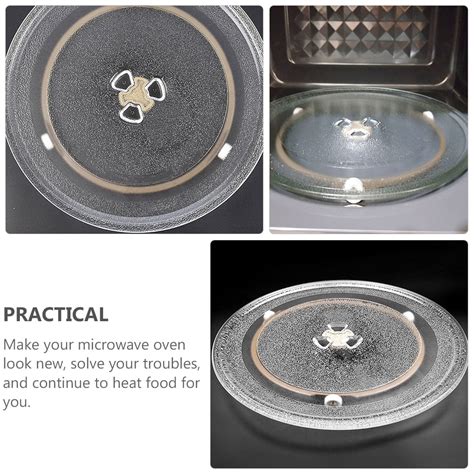 Microwave Turntable Plate Rack 4pcs Microwave Oven Rotating Ring Glass Turntable Plate Roller