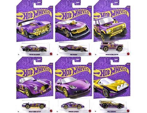 Hot Wheels Pearl Chrome Purple Gold Mix Th Anniversary Hdh