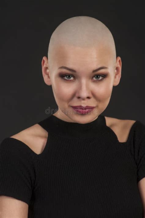 Emotional Portrait Of A Naked Girl Shaved Bald Stock Photo Image Of Hair Excellent