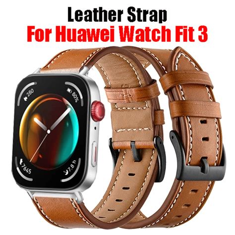 สายหนังสําหรับ Huawei Watch Fit 3 Smartwatch สําหรับ Huawei Watch Fit 3