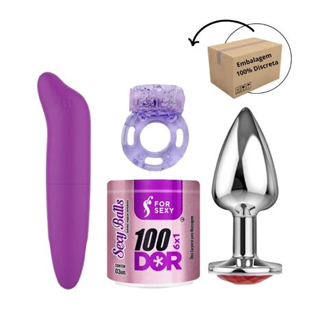 Kit Plug Anal Tamanho P Dor Sexy Ball Bolinha Anal Anel Peniano Vibrador Ponto G Liso