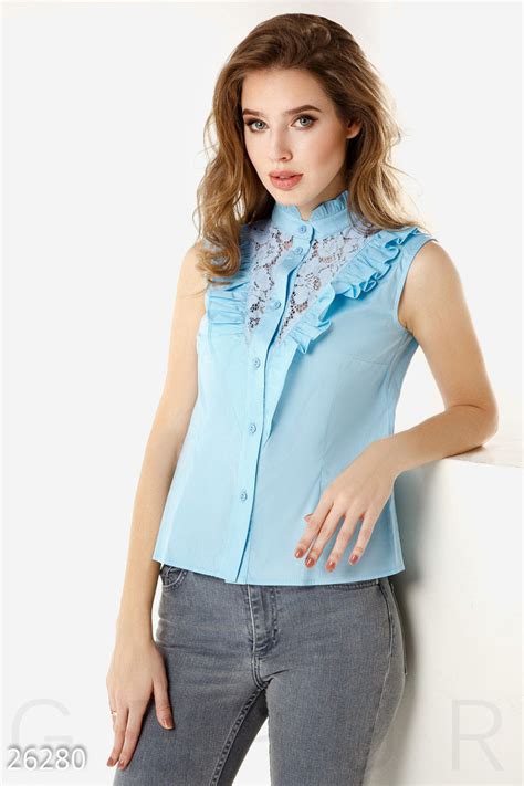 Рубашка с кружевом (№ 26280) ♡ Gepur - women clothes store