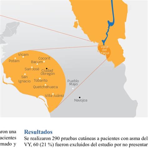 Localización geográfica del Valle del Yaqui Sonora México En la