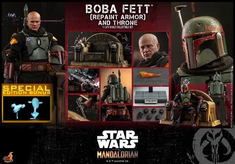 Hot Toys Tms B Star Wars The Mandalorian Boba Fett Repaint Armor And Throne Special