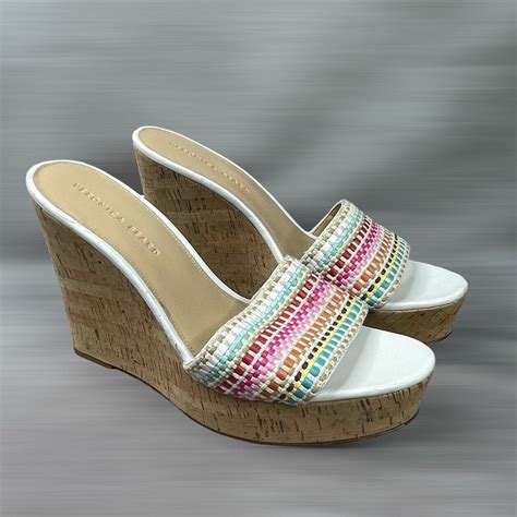 Veronica Beard Dali Woven Wedge Cork Sandals In Multi Gem