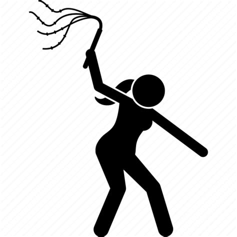 Lash Whip Woman Flog Girl Whipping Lashing Icon Download On
