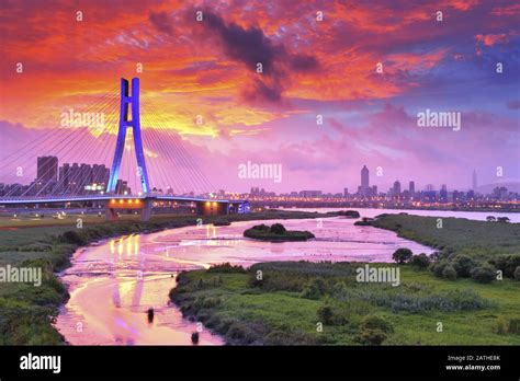 New Taipei Bridge City Stock Photo Alamy