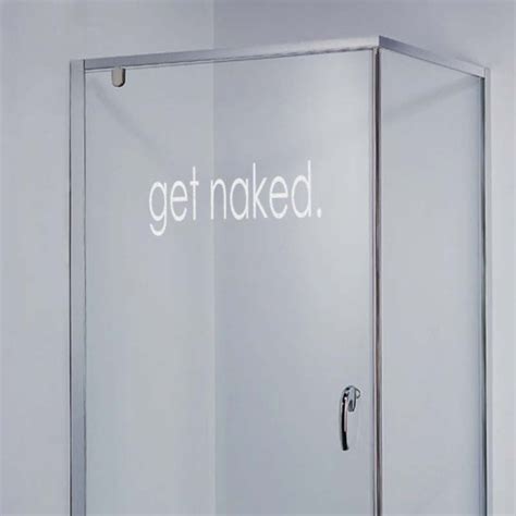 Get Naked Bathroom Shower Door Etched Glass Vinyl Sticker Decal H X W Etsy