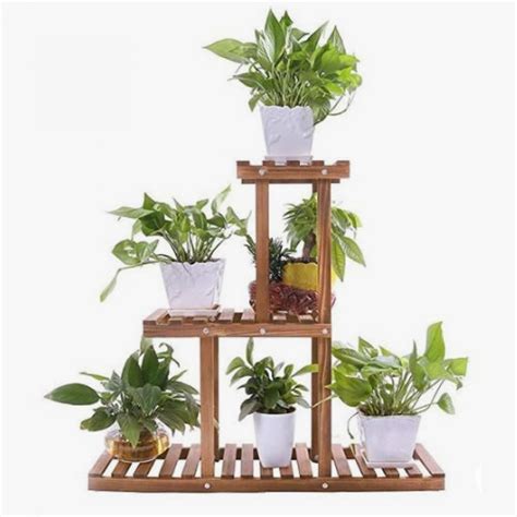 Suporte Para Plantas De Chão Madeira - Floreira de chão, Suporte para vasos de plantas em madeira 12